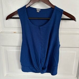 Aerie Blue Twist Front Tank Top